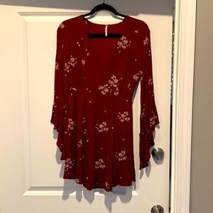 Free people burgundy dress (size 2)